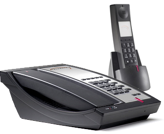Telematrix 9600MWD5 DECT cordless phone single line 5 guest services buttons